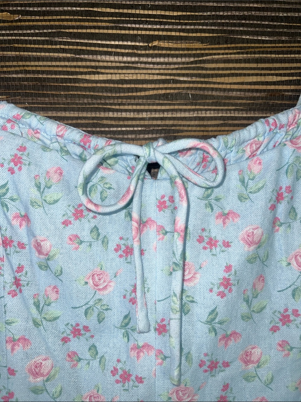 🆕 Altar'd State Floral Mini Dress Baby Blue Medium - Picture 4 of 17